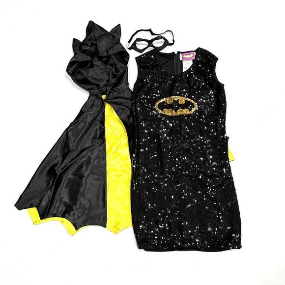Chasing Fireflies Batgirl Sequin 3pc Halloween Cosplay Costume - Picture 2 of 8